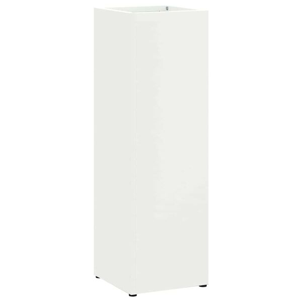 vidaXL Sonnenschirmhalter mit Speicher Wei&szlig; 15,5 x 15,5 x 49 cm Metall