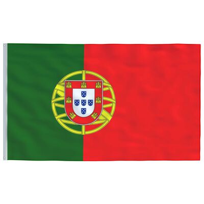 vidaXL Flagge Portugals mit Mast 6,23 m Aluminium