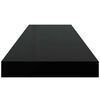 vidaXL Schweberegale 4 Stk. Schwarz 80x23,5x3,8 cm MDF