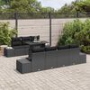 vidaXL Gartensofa-set mit Kissen 8 pcs Schwarz