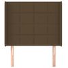 vidaXL Kopfteil mit Ohren Dunkelbraun 93x16x118/128 cm Stoff