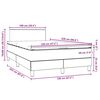 vidaXL Boxspringbett mit Matratze Rosa 120x220 cm Samt