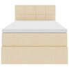 vidaXL Aufbewahrungsbett mit Matratze Creme 90 x 190 cm Holzwerkstoff