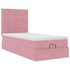 vidaXL Ottoman-Bett mit Matratzen Rosa 90x200 cm Samt