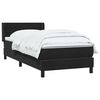 vidaXL Boxspringbett mit Matratze Schwarz 80x210 cm Samt