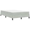 vidaXL Boxspringbett mit Matratze Hellgrau 120 x 220 cm Stoff