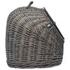 vidaXL Katzen-Transportkorb Grau 45x35x35 cm Natürliche Weide