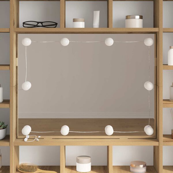 vidaXL Spiegelleuchten 12 pcs Wei&szlig; 4,5 x 4,5 x 4,8 cm Kunststoff