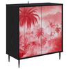 vidaXL Sideboard AACHEN Schwarz Eichen-Optik 69 x 33 x 76 cm