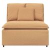 vidaXL Modulares Sofa Mittelmodul mit Kissen Beige 100 cm