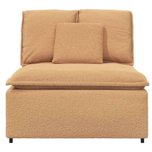 vidaXL Modulares Sofa Mittelmodul mit Kissen Beige 100 cm