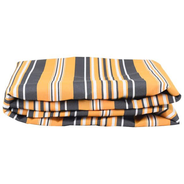 vidaXL Markisenersatz Gelb und Grau 1000 x 160 cm Polyesterleinwand