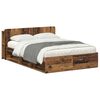 vidaXL Bettgestell mit Stauraum Altholz 135 x 190 cm Holzwerkstoff