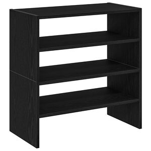 vidaXL Schuhregale 2 St&uuml;ck stapelbar Schwarze Eiche 60x30x30,5 cm