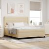 vidaXL Boxspringbett mit Matratze Creme 180 x 200 cm Stoff