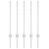 vidaXL Eingebetteter Zaunpfosten 5 stk. Silber 120 cm