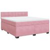 vidaXL Boxspringbett mit Matratze Rosa 180x200 cm Samt