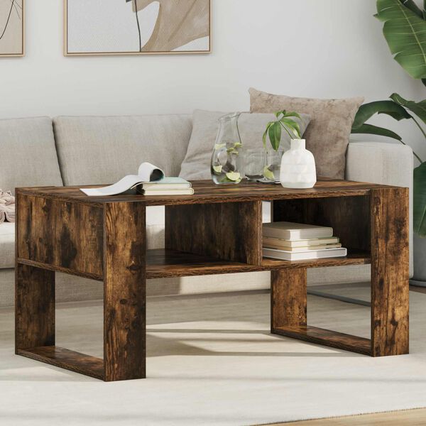 vidaXL Couchtisch Ger&auml;ucherte Eiche 92 x 53 x 45 cm Holzwerkstoff