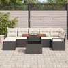 vidaXL Garten-Sofa-Set mit Speicher 8 pcs Schwarz Poly Rattan