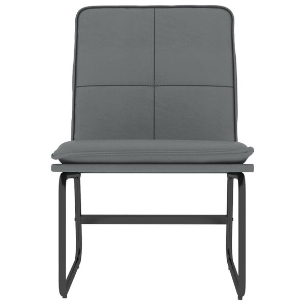 vidaXL Loungesessel Grau 54x75x76 cm Kunstleder