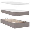 vidaXL Ottoman-Bett mit Matratzen & LEDs Taupe 200x200 cm Stoff