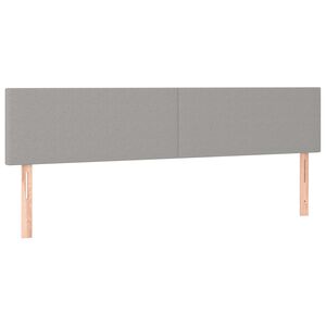 vidaXL Kopfteile Hellgrau 180x5x78/88 cm Stoff
