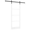 vidaXL Schiebet&uuml;r ORKDAL Wei&szlig; und Schwarz 93 x 232 cm