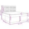 vidaXL Boxspringbett mit Matratze Dunkelbraun 180x200 cm Stoff