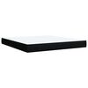 vidaXL Boxspringbett mit Matratze Schwarz 180x200 cm Stoff