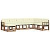 vidaXL Outdoor-Sofagarnitur 8 Stk. Natur und Creme