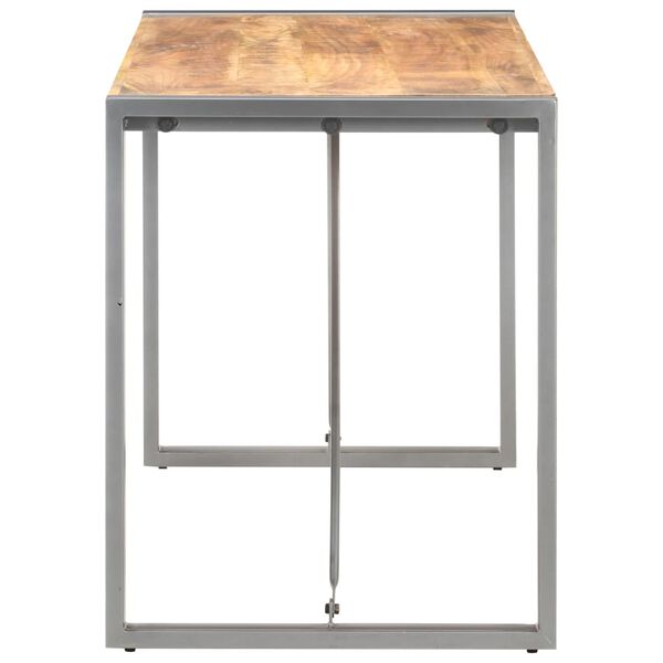 vidaXL Esstisch 120x60x75 cm Raues Mango-Massivholz