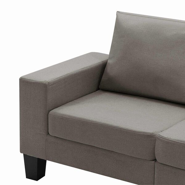 vidaXL Sofa Taupe 2-Sitzer Stoff