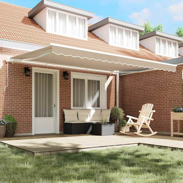 vidaXL Markisenersatzstoff Beige 430 x 345 cm Polyester