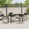 vidaXL Garten Essgruppe mit Kissen 5 pcs Hellgrau Poly-Rattan