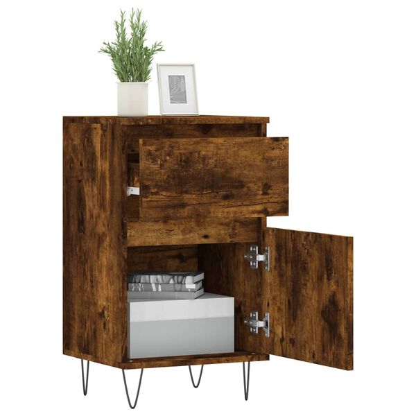 vidaXL Sideboards 2 Stk. R&auml;uchereiche 40x35x70 cm Holzwerkstoff