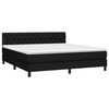 vidaXL Boxspringbett mit Matratze & LED Schwarz 160x200 cm Stoff