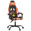 vidaXL Gaming-Stuhl Drehbar Schwarz und Orange Kunstleder