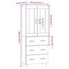 vidaXL Highboard Wei&szlig; Holzwerkstoff