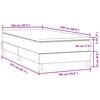 vidaXL Boxspringbett mit Matratze Dunkelgrau 100x220 cm Samt