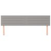 vidaXL Kopfteile Hellgrau 180x5x78/88 cm Stoff