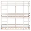 vidaXL Dreifach-Etagenbett Weiß 90x190 cm Massivholz Kiefer
