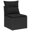 vidaXL Garten-Sofa-Set 5 pcs Schwarz Poly Rattan