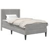 vidaXL Bettgestell mit Matratze Hellgrau 90 x 190 cm Samt