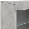 vidaXL Sideboard mit LED-Leuchten Betongrau 41x37x67 cm