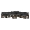vidaXL Gartensofa-set 10 pcs Grau Poly-Rattan