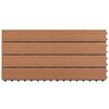 vidaXL Terrassenfliese 6 pcs Braun 60 x 30 cm WPC