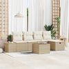 vidaXL Sofa Set mit Kissen 6 pcs Poly-Rattan