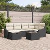 vidaXL Sofa Set mit Kissen 6 pcs Poly-Rattan