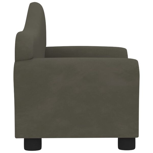 vidaXL Kindersofa Dunkelgrau Samt