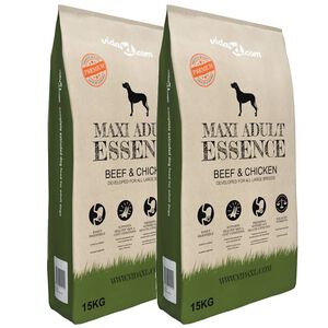 vidaXL Trockenfutter Hunde Maxi Adult Essence Beef&Chicken (2 x 15 kg)
